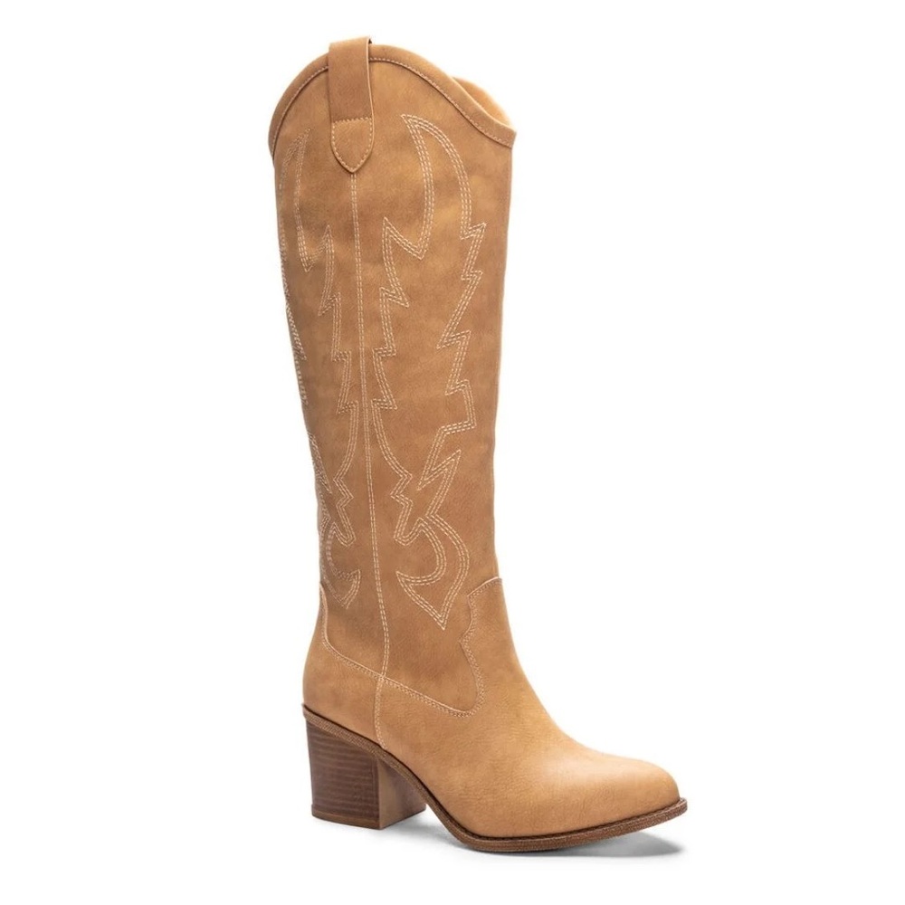Dirty Laundry Tan Western Heeled Boots